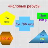 Математические ребусы 4 класс по математике